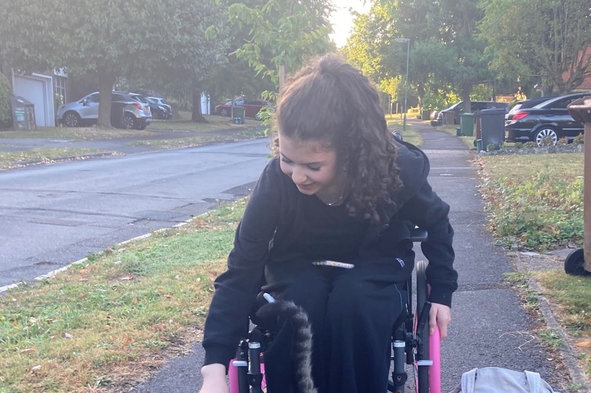 Sophia With Cat